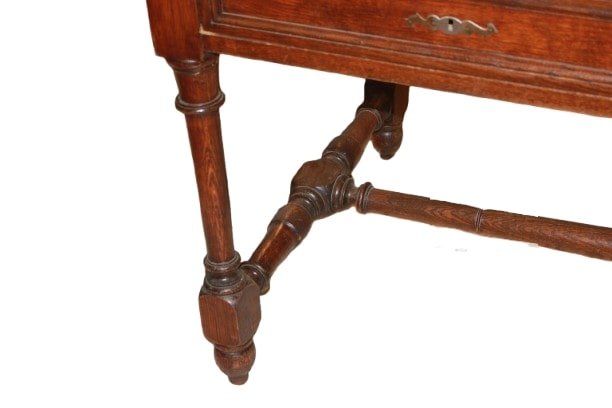 Scrivania in Legno Massello di Rovere XIX secolo-photo-1