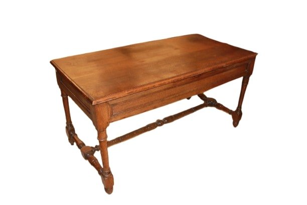 Scrivania in Legno Massello di Rovere XIX secolo-photo-2
