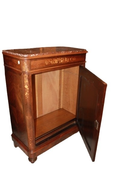 Credenza Parigina in Legno di Palissandro Riccamente Intarsiato-photo-1