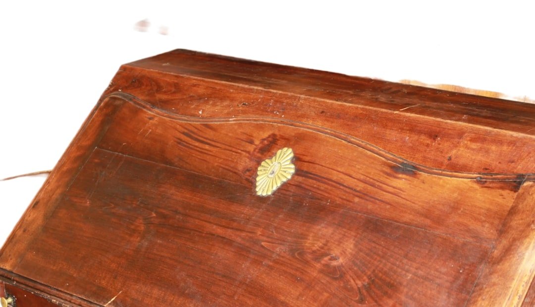 Ribaltina francese della seconda metà del 1700, stile Provenzale, in legno di noce-photo-4