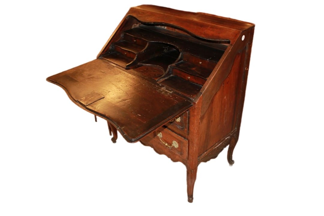 Ribaltina francese della seconda metà del 1700, stile Provenzale, in legno di noce-photo-2