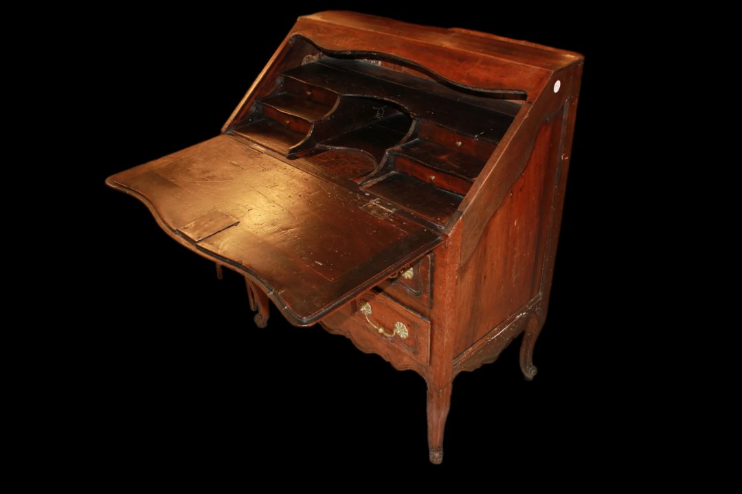 Ribaltina francese della seconda metà del 1700, stile Provenzale, in legno di noce-photo-3