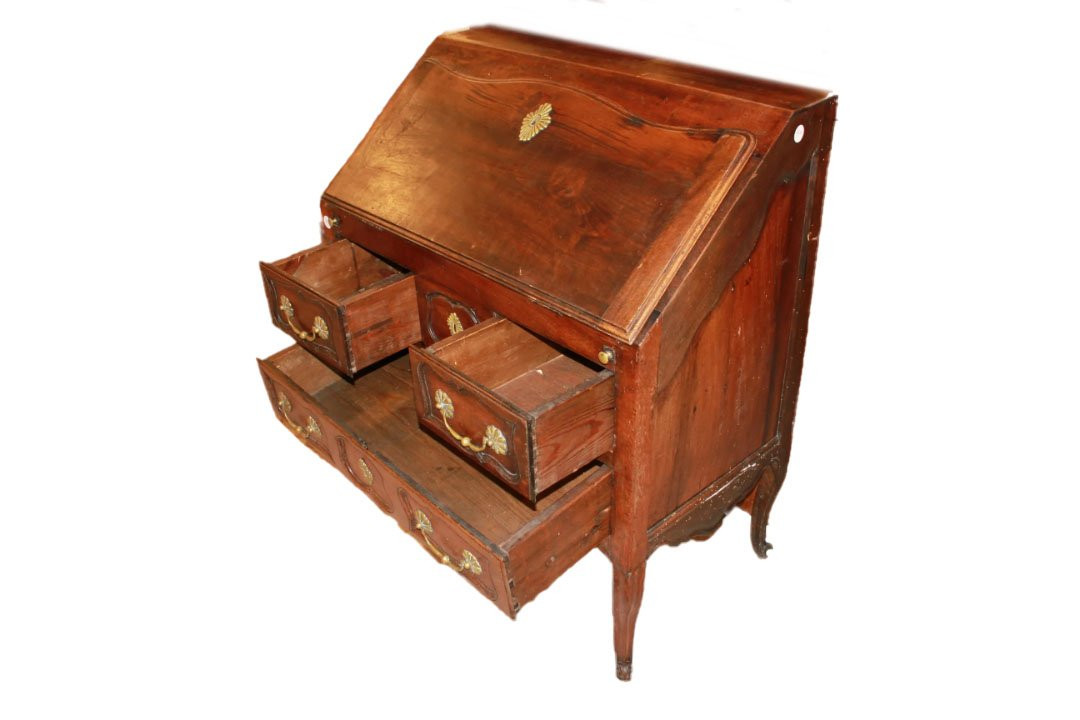 Ribaltina francese della seconda metà del 1700, stile Provenzale, in legno di noce-photo-4