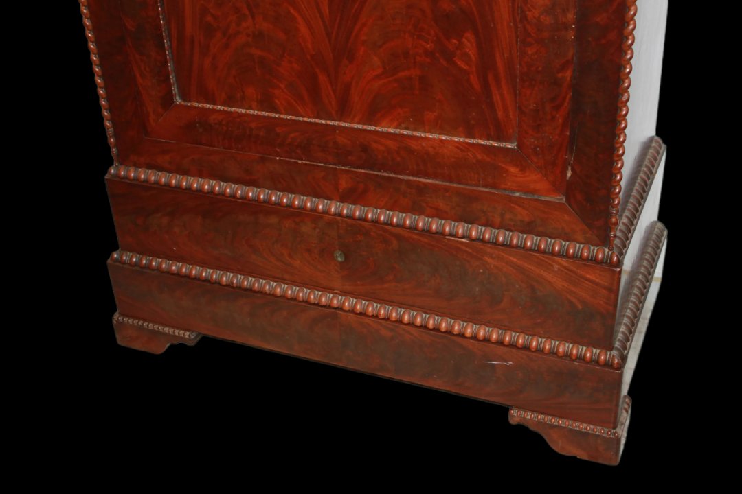 Armadio ad 1 porta francese della seconda metà del 1800, stile Direttorio, in legno di mogano-photo-3