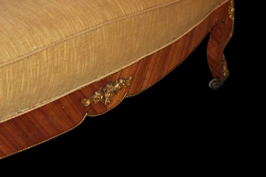 Salotto francese della seconda metà del 1800 stile Luigi XV in legno di bois de rose-photo-2