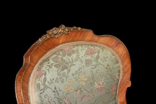 Salotto francese della seconda metà del 1800 stile Luigi XV in legno di bois de rose-photo-8