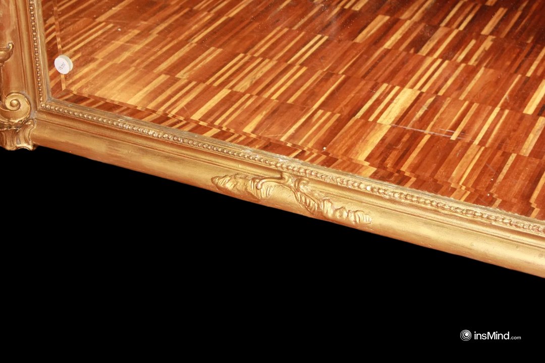 Bellissima grande specchiera francese della seconda metà del 1800, stile Luigi XV-photo-2