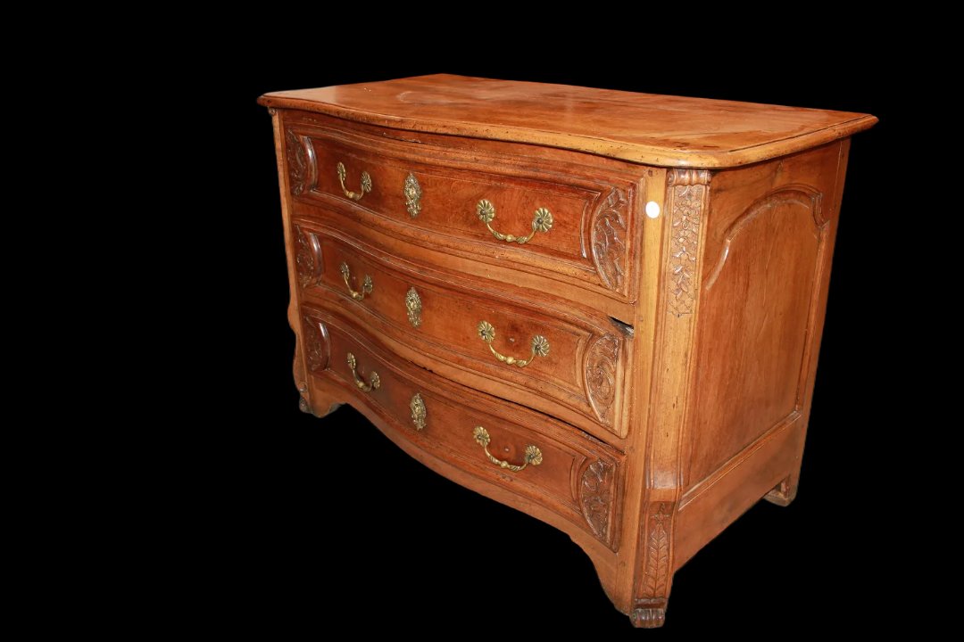 Cassettone francese di fine 1600 inizio 1700 in legno di noce-photo-2