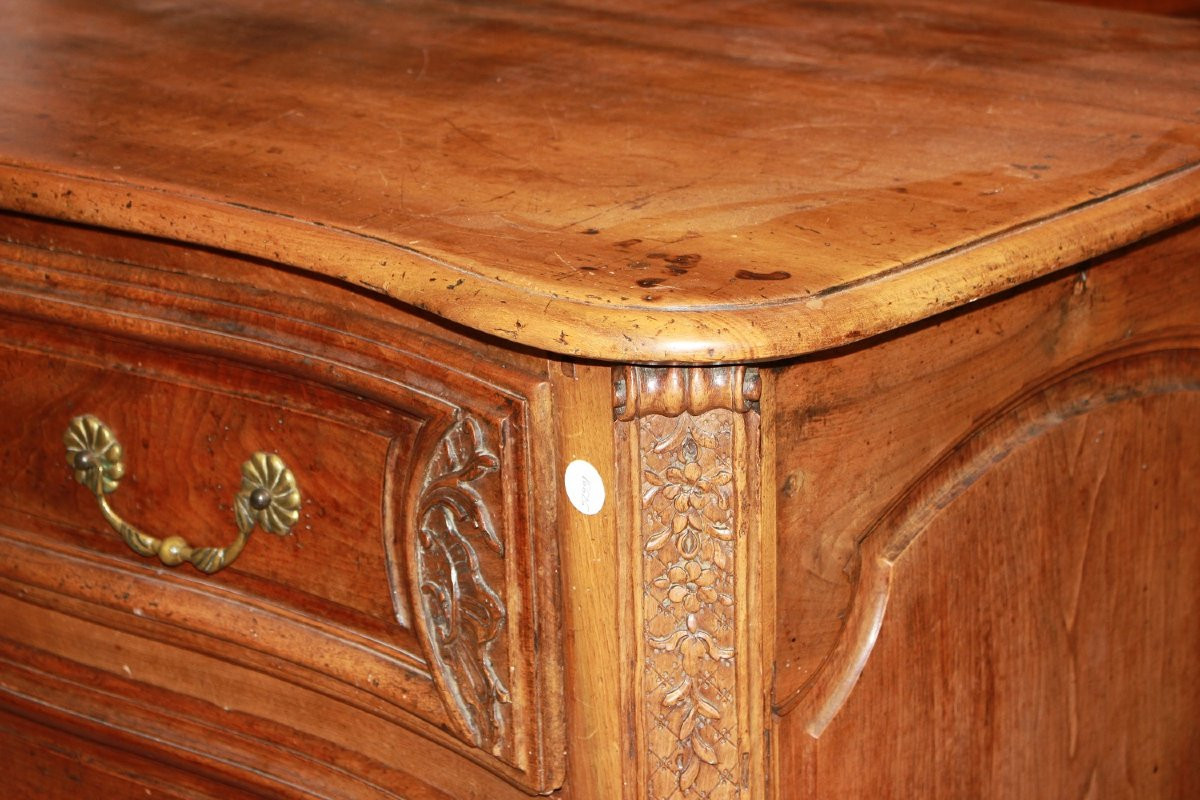 Cassettone francese di fine 1600 inizio 1700 in legno di noce-photo-4