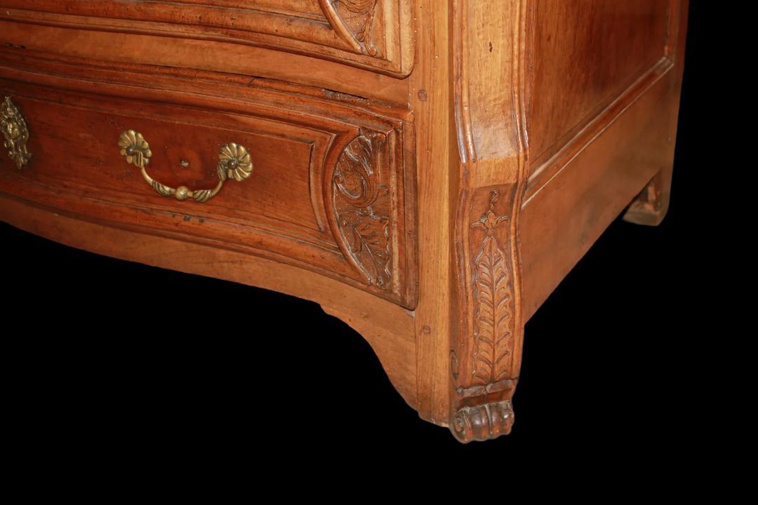 Cassettone francese di fine 1600 inizio 1700 in legno di noce-photo-4