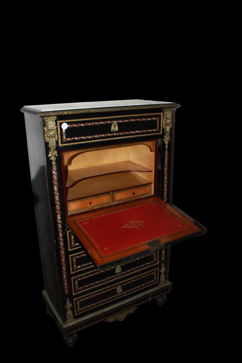 Bellissimo secretaire francese della seconda metà del 1800, stile Napoleone III-photo-6