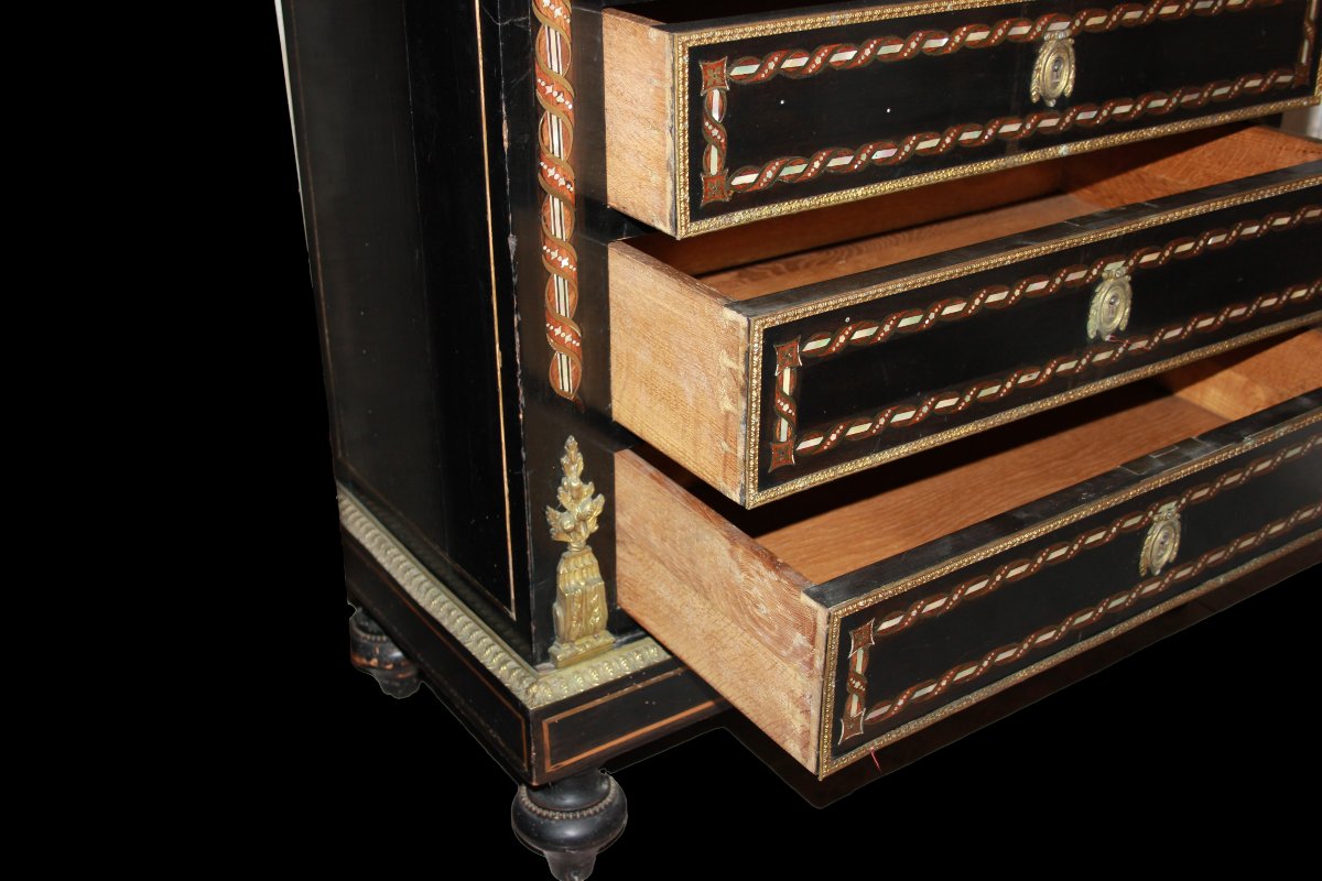Bellissimo secretaire francese della seconda metà del 1800, stile Napoleone III-photo-8