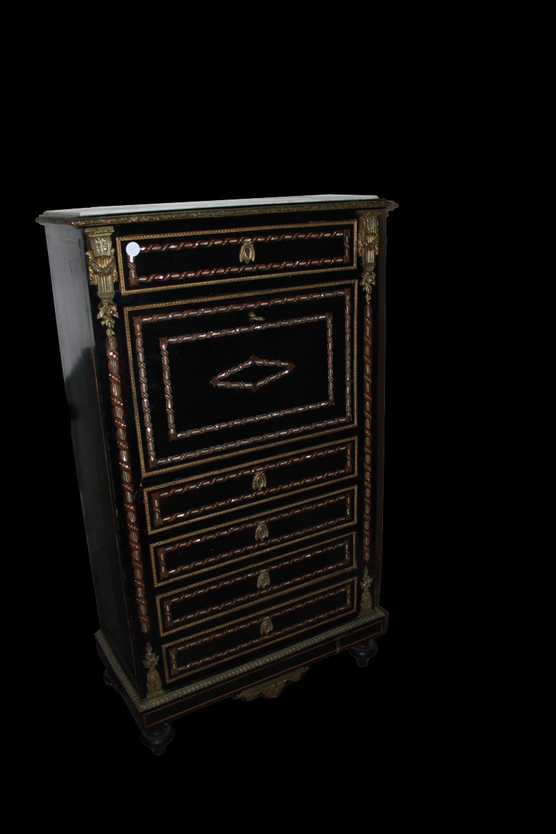 Bellissimo secretaire francese della seconda metà del 1800, stile Napoleone III