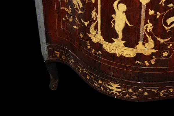 Bellissima angoliera italiana Lombarda della seconda metà del 1700, stile Transizione-photo-3