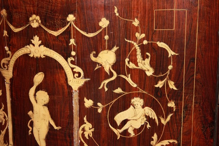 Bellissima angoliera italiana Lombarda della seconda metà del 1700, stile Transizione-photo-1