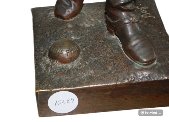 Scultura francese di metà 1800 in bronzo raffigurante soldato Ufficiale Cavalleggero Dragone-photo-3