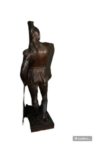 Scultura francese di metà 1800 in bronzo raffigurante soldato Ufficiale Cavalleggero Dragone-photo-5