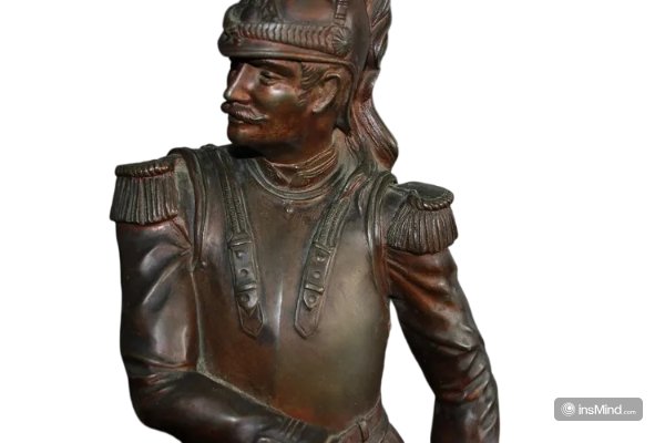 Scultura francese di metà 1800 in bronzo raffigurante soldato Ufficiale Cavalleggero Dragone-photo-6