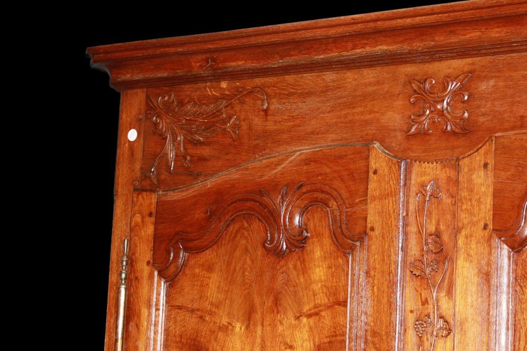 Armadio francese proveniente dalla Bretagna di fine 1700 in legno di noce-photo-2