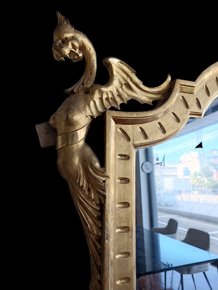 Grande specchiera d'appoggio della seconda metà dell'800-photo-4