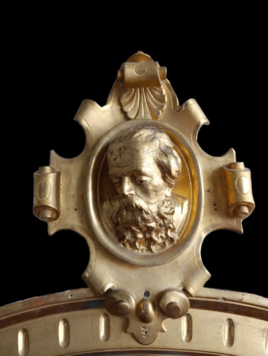 Grande specchiera d'appoggio della seconda metà dell'800-photo-1