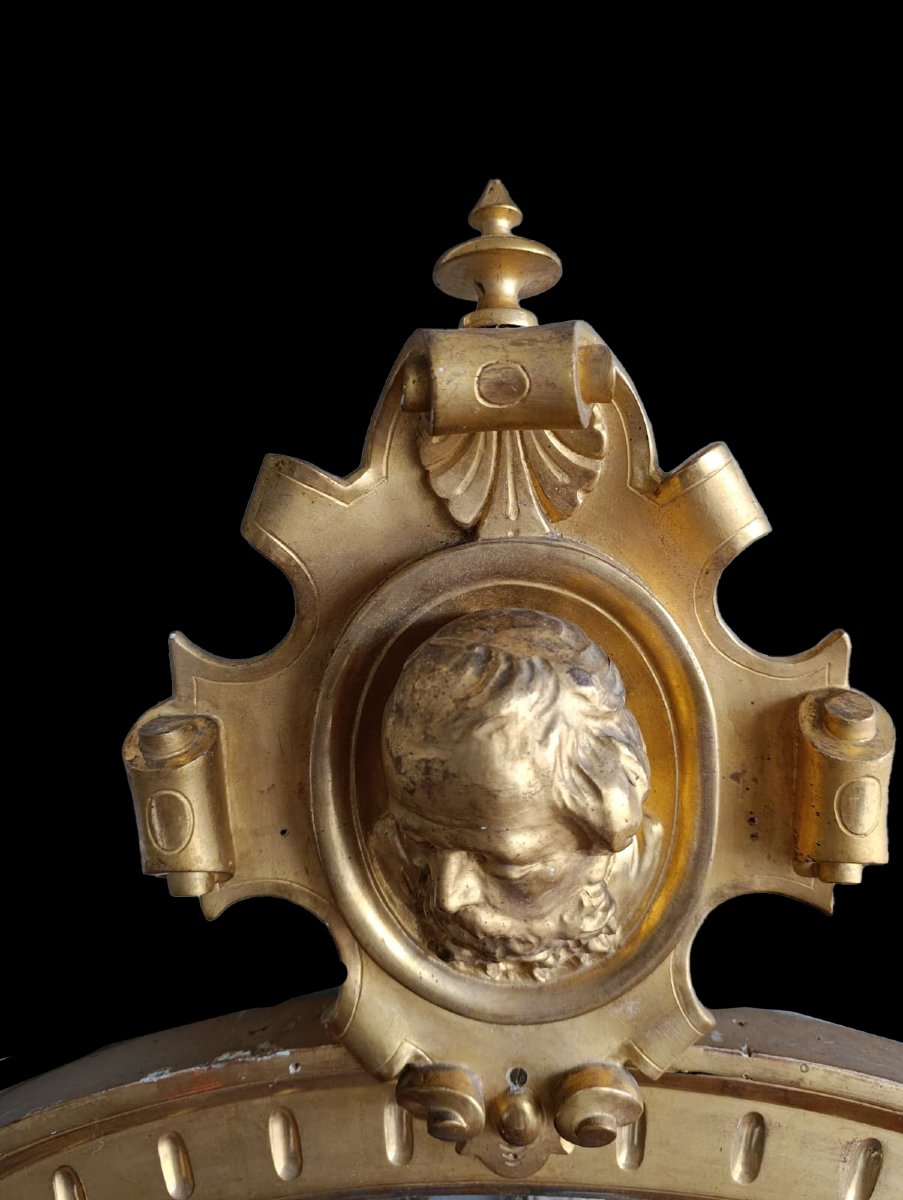 Grande specchiera d'appoggio della seconda metà dell'800-photo-2