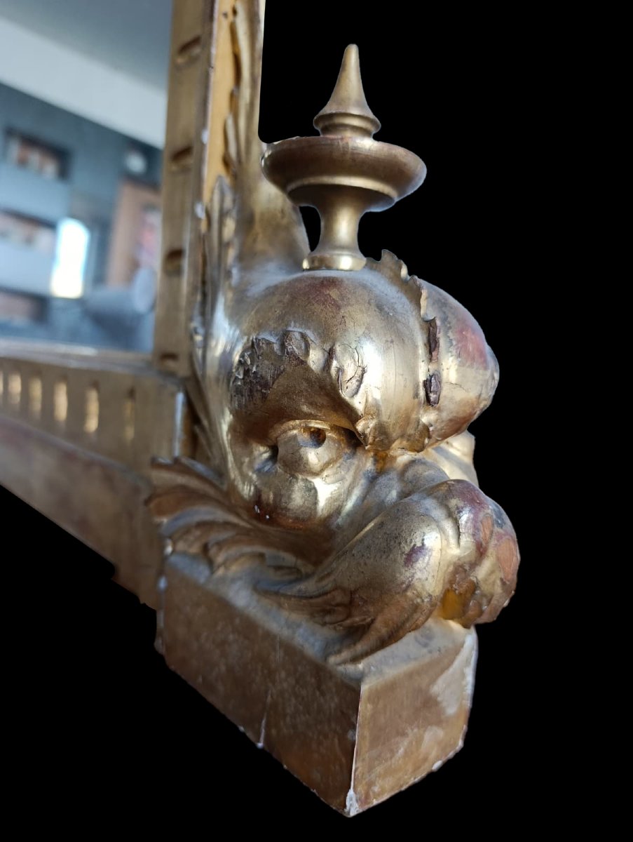 Grande specchiera d'appoggio della seconda metà dell'800-photo-4