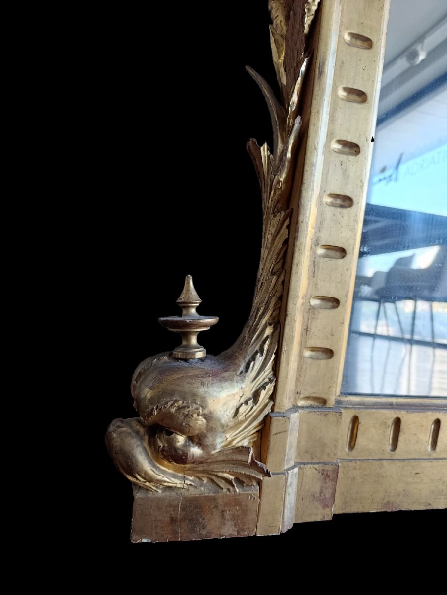 Grande specchiera d'appoggio della seconda metà dell'800-photo-5