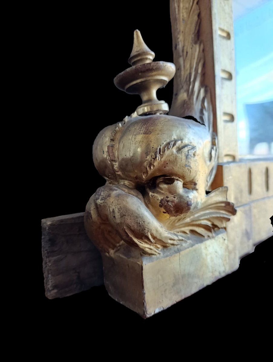 Grande specchiera d'appoggio della seconda metà dell'800-photo-6