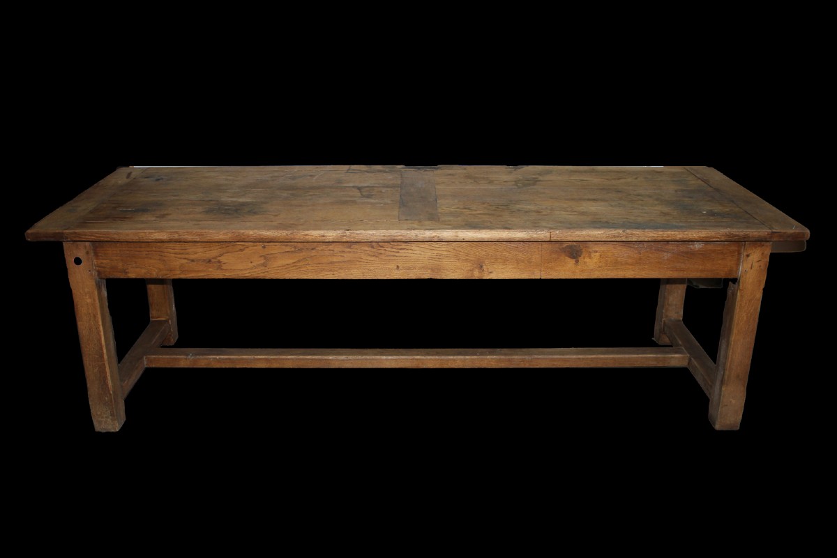 Grande tavolo rustico in Quercia - fine XIX secolo