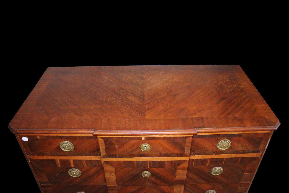 Comò Luigi XVI in legno di mogano - metà XIX secolo-photo-2
