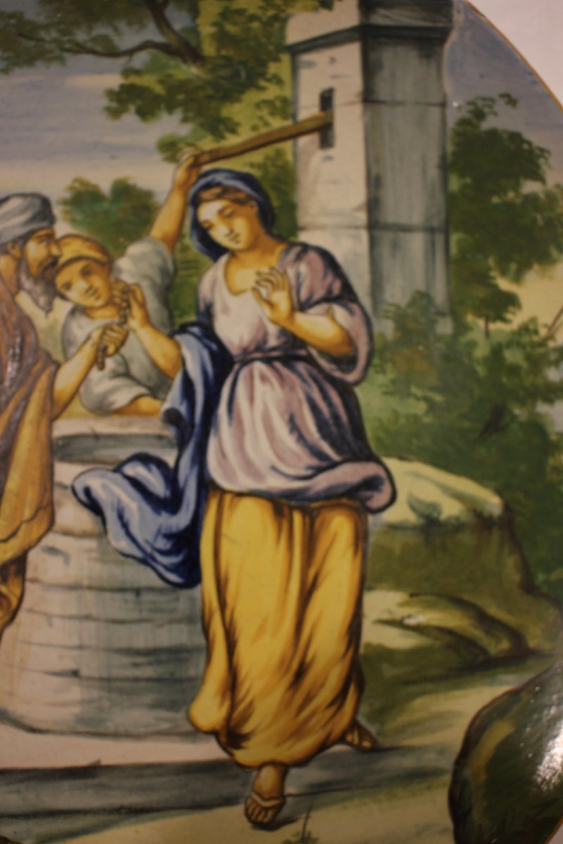 Piatto francese in maiolica decorata - XIX secolo-photo-2