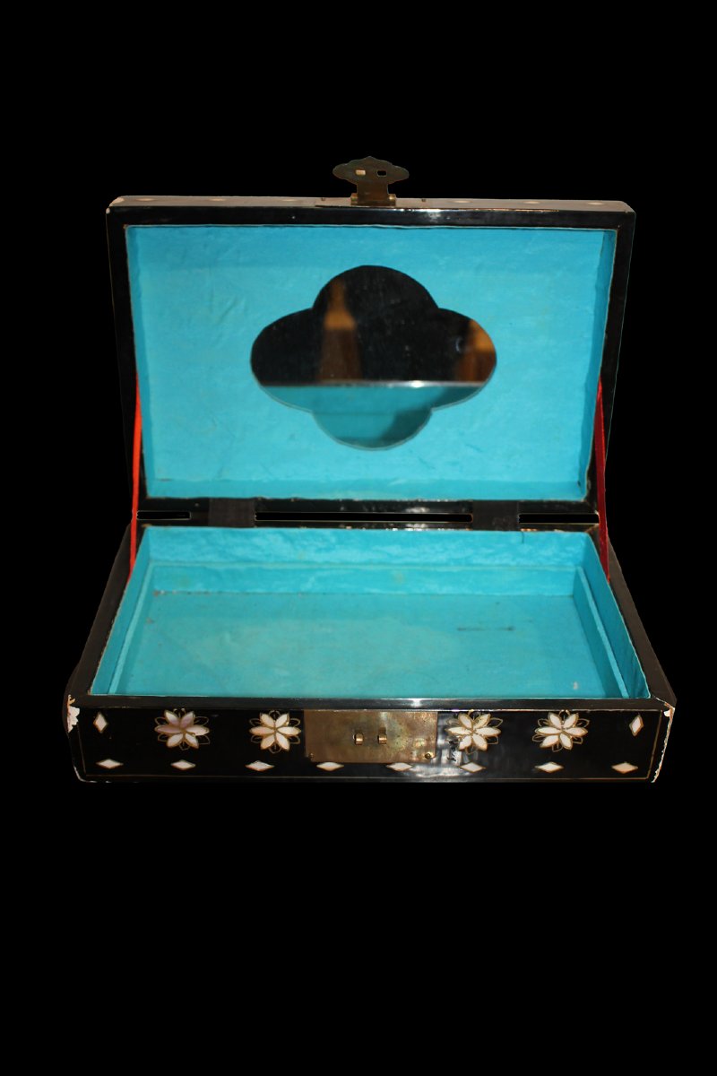 Scatola orientale laccata - XIX secolo-photo-3