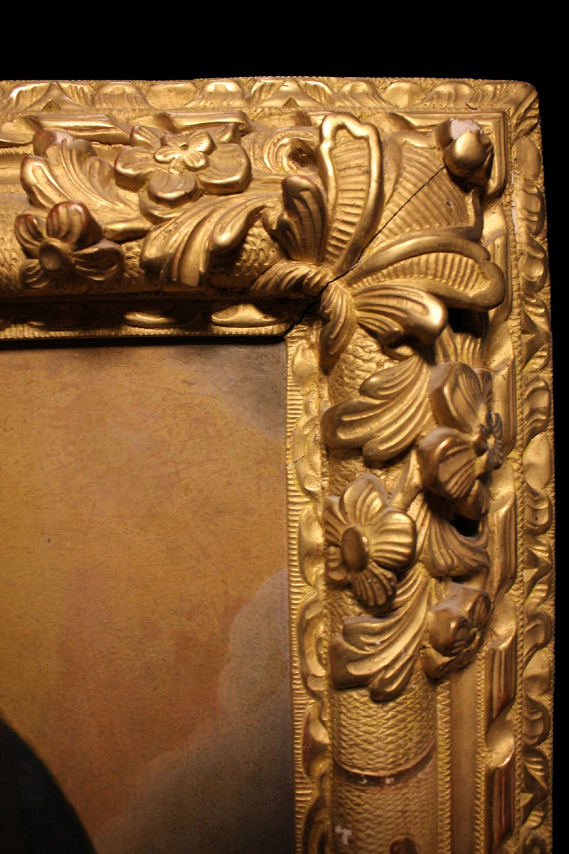 Olio su tela raffigurante Madonna con Bambino - XVIII secolo-photo-4