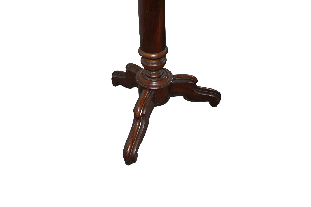 Toilette a stelo francese stile Direttorio – Seconda metà ’800, mogano con specchierina oscilla-photo-3