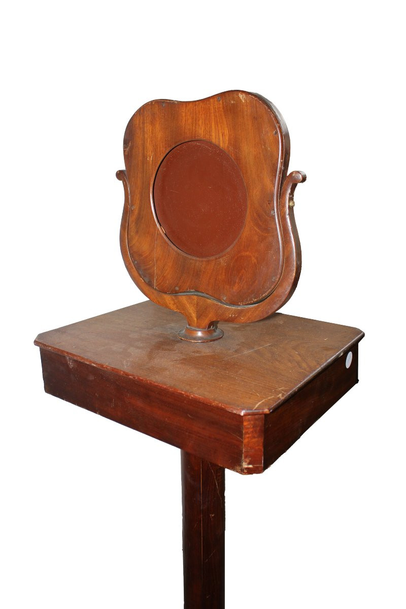 Toilette a stelo francese stile Direttorio – Seconda metà ’800, mogano con specchierina oscilla-photo-1