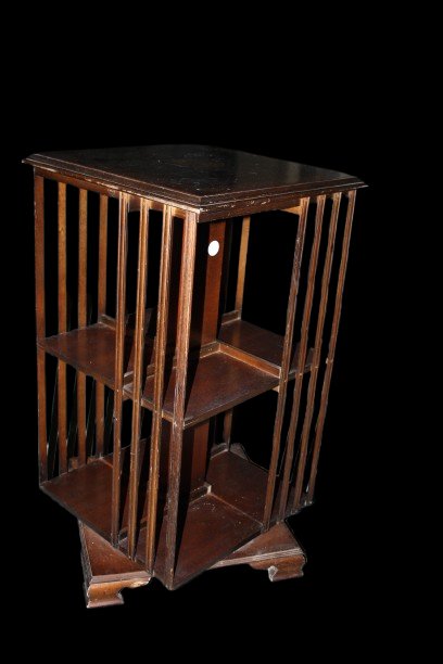 Libreria Girevole Vittoriana in Legno di Mogano XIX secolo-photo-2