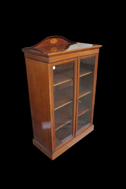 Vetrinetta Stile Vittoriano Intarsiata del 1800-photo-4