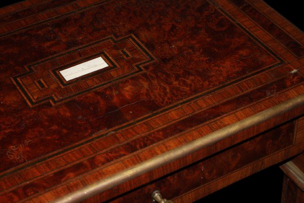 Toilette stile Luigi XVI in radica di Maples-photo-2