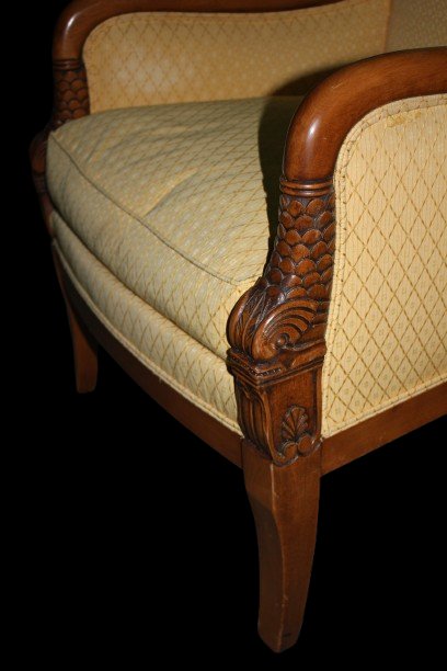 Coppia di Bergere Poltrone Francesi stile Direttorio-photo-3