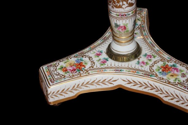 Tavolino Basso In Porcellana Francese di inizio XX secolo-photo-2