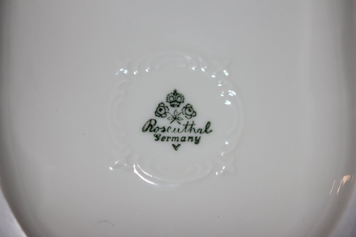 Statuina tedesca Rosenthal in porcellana bianca – Inizio ’900, donna con levriero-photo-4