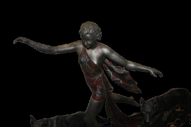 Grande Scultura Decò da Appoggio inizio XX secolo-photo-2