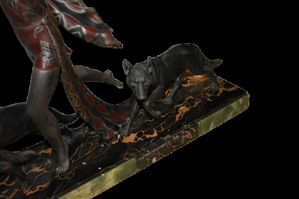 Grande Scultura Decò da Appoggio inizio XX secolo-photo-3