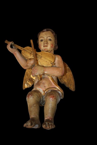 Coppia di Puttini in Legno Italiani di fine 1600-photo-2