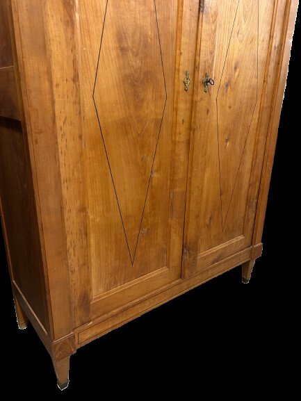 Armadio 2 Porte Francese in Ciliegio con Losanghe-photo-3