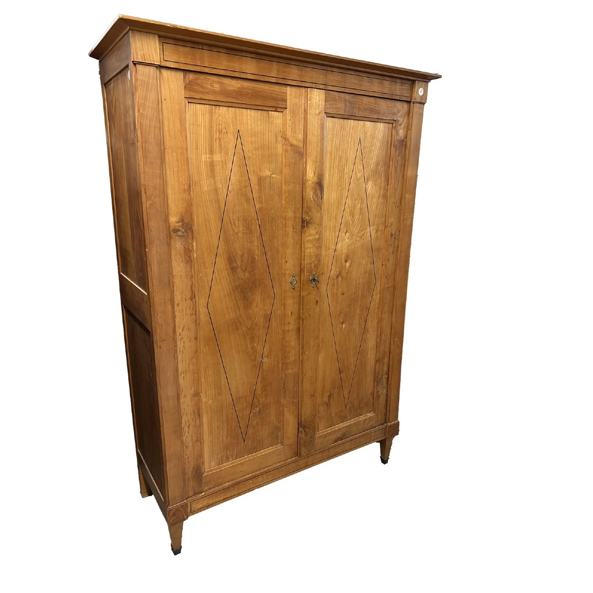 Armadio 2 Porte Francese in Ciliegio con Losanghe