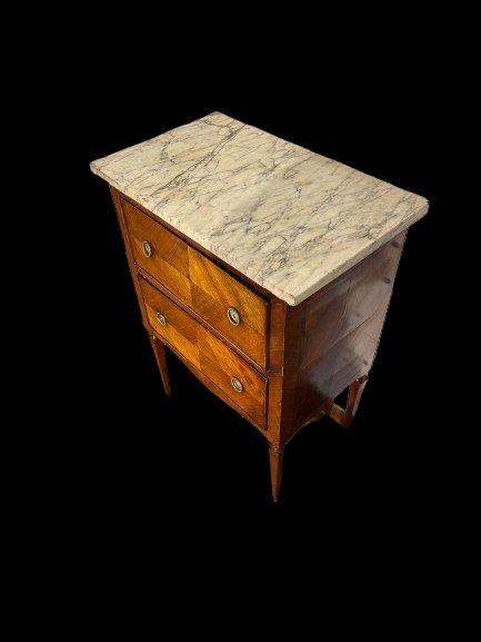 Comoncino Piccolo Cassettone Italiano di Fine 1700 Stile Luigi XVI-photo-2