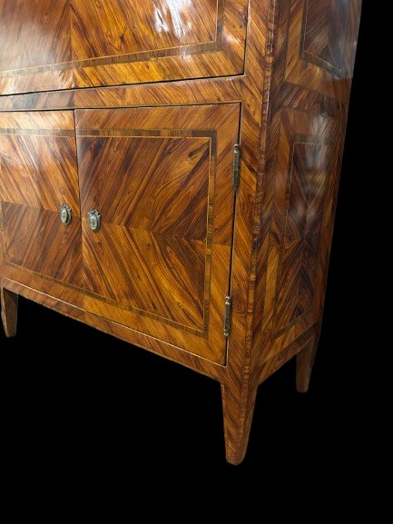 Secretaire Francese della seconda metà del 1700 Lastronato in noce-photo-3