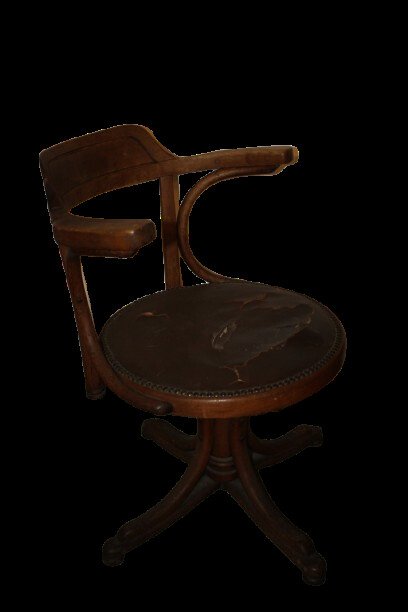 Poltrona Girevole da Scrivania Thonet di inizio 1900-photo-2